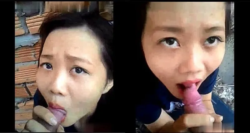 Em ghệ bú thằng nhỏ ở vườn sau nhà